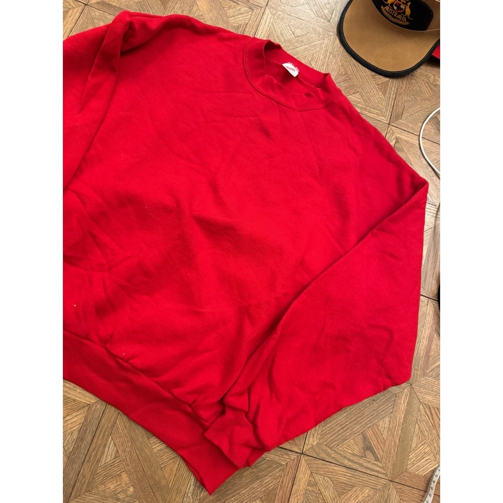 Vintage Jerzees Red Crewneck Sweatshirt Made in USA Mens 2X Blank 90s lot 9